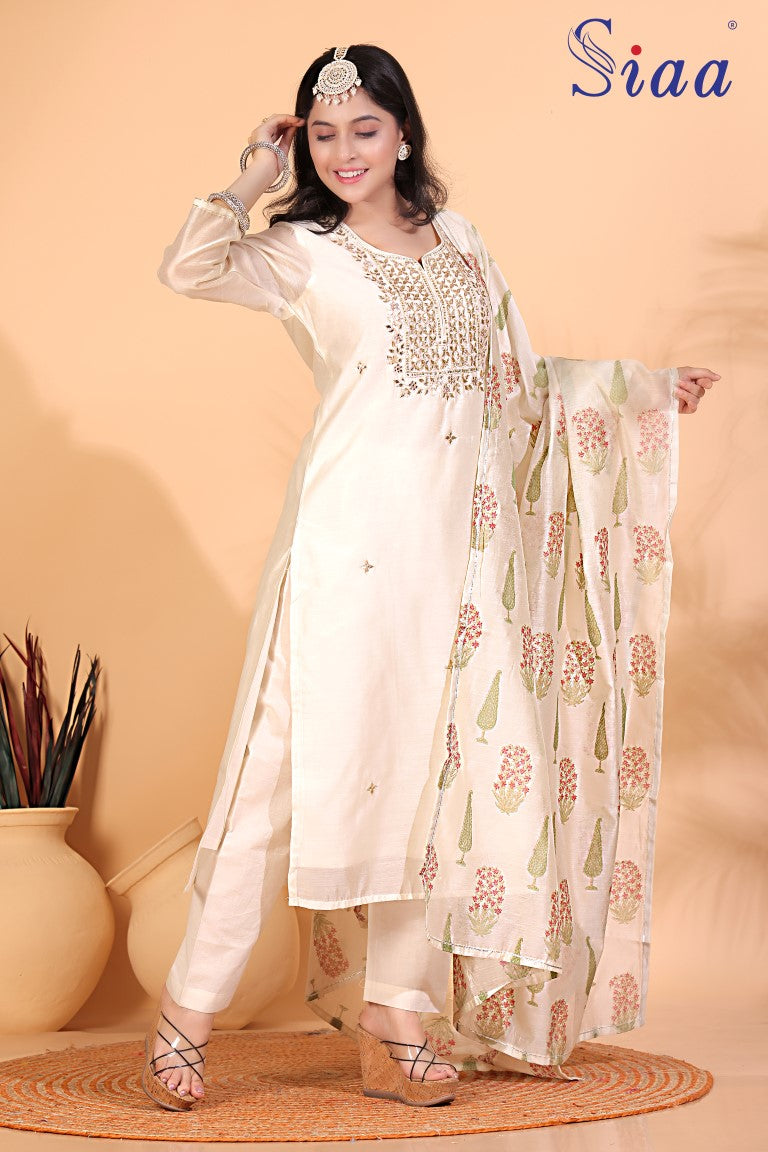 PF8212 Kurtis Ethnic Clothing Festive Collection Hand Embroidery Kurta Sets Silk