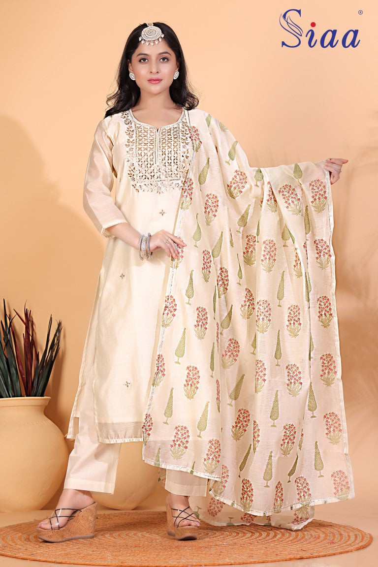 PF8212 Kurtis Ethnic Clothing Festive Collection Hand Embroidery Kurta Sets Silk