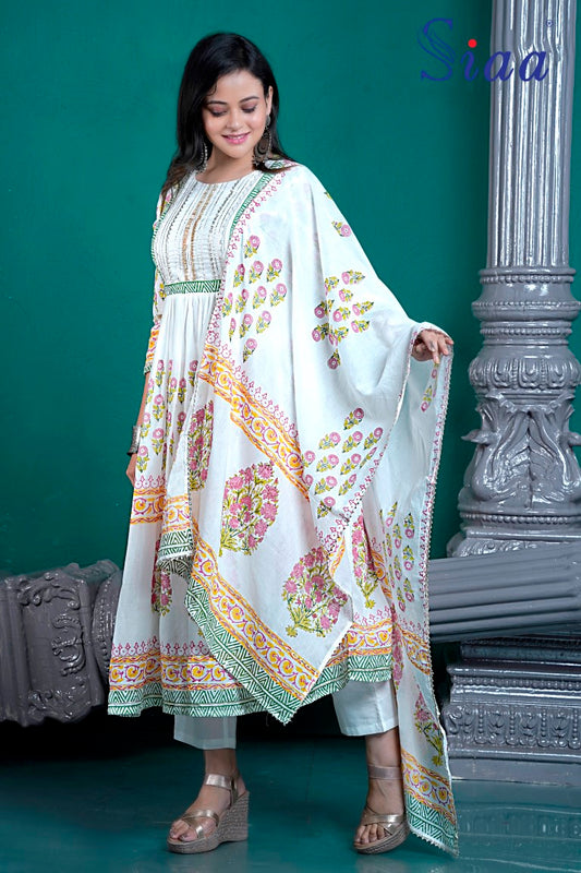 PF8215 Kurtis Ethnic Clothing Festive Collection Hand Embroidery Kurta Sets Silk