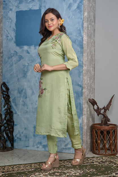 PF8225 Kurtis Ethnic Clothing Festive Collection Hand Embroidery Kurta Sets Silk