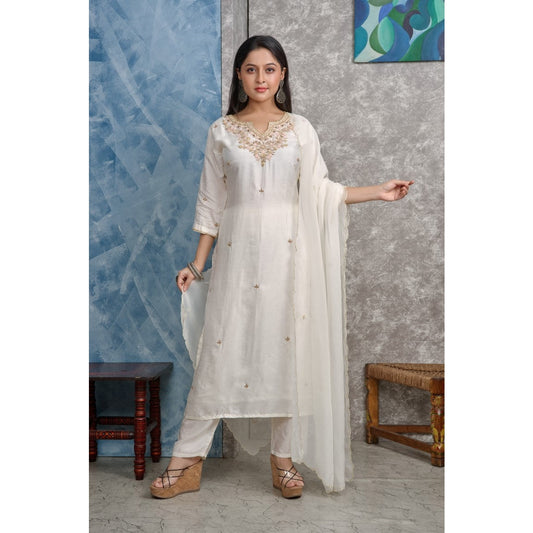 PF8229 Kurtis Ethnic Clothing Festive Collection Hand Embroidery Kurta Sets Silk