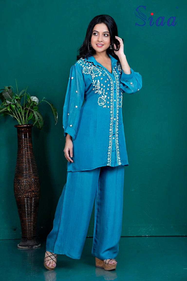 PF8265 - , Kurtis , Cocktail Collection Contemporary Clothing Cord Sets Indo-Western Silk