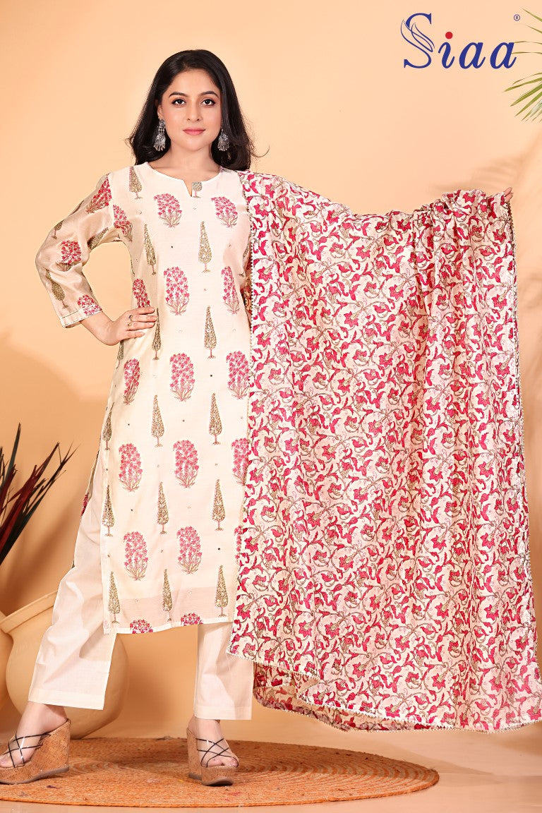 PF8270 Kurtis Ethnic Clothing Kurta Sets Printed Silk