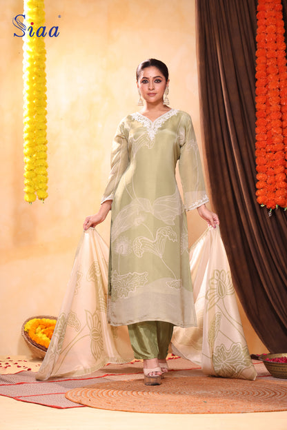 PF8365 - , Kurta , Ethnic Clothing Festive Collection Hand Embroidery Kurta Sets Silk