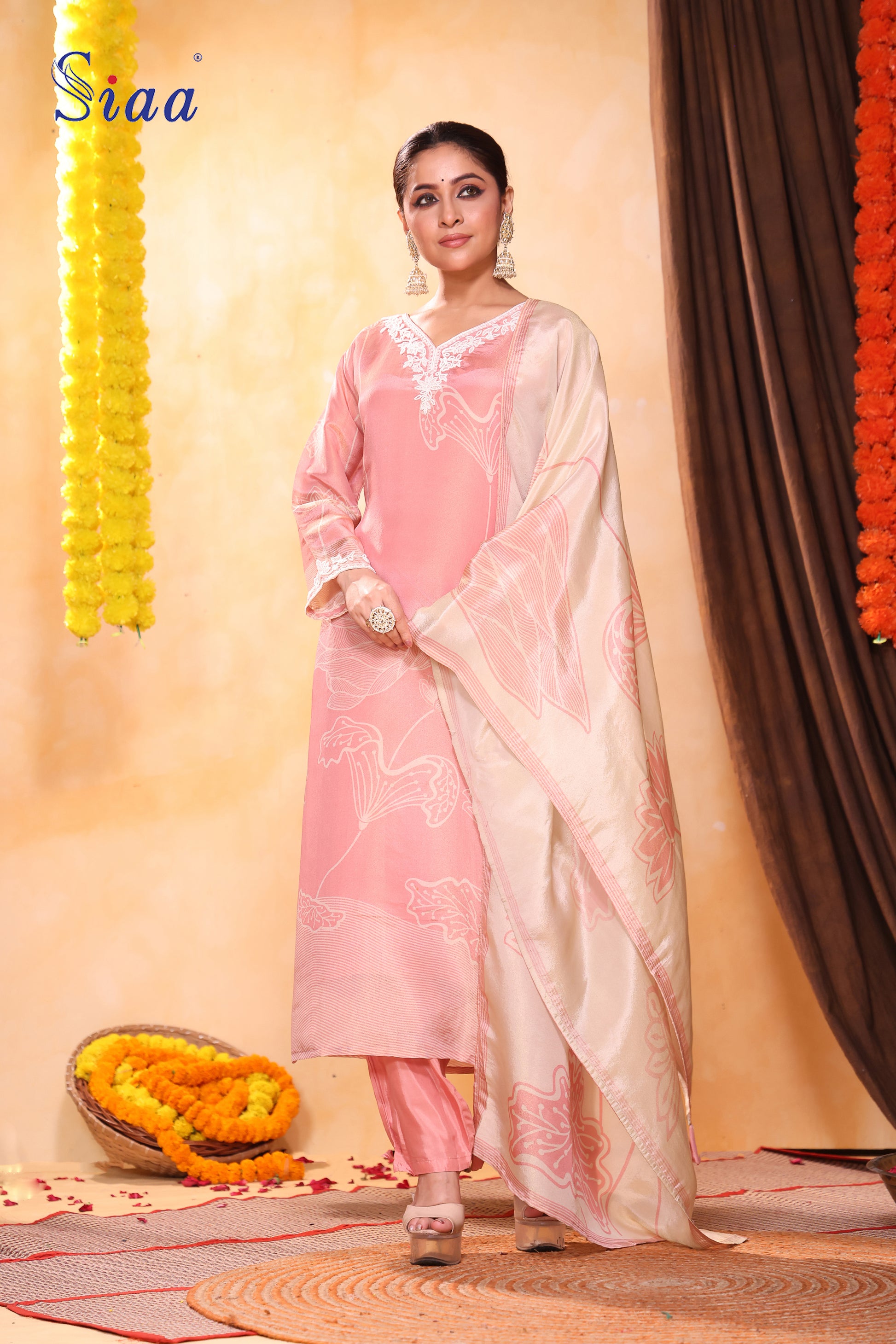 PF8365 - , Kurta , Ethnic Clothing Festive Collection Hand Embroidery Kurta Sets Silk