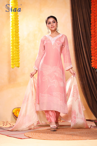 PF8365 - , Kurta , Ethnic Clothing Festive Collection Hand Embroidery Kurta Sets Silk