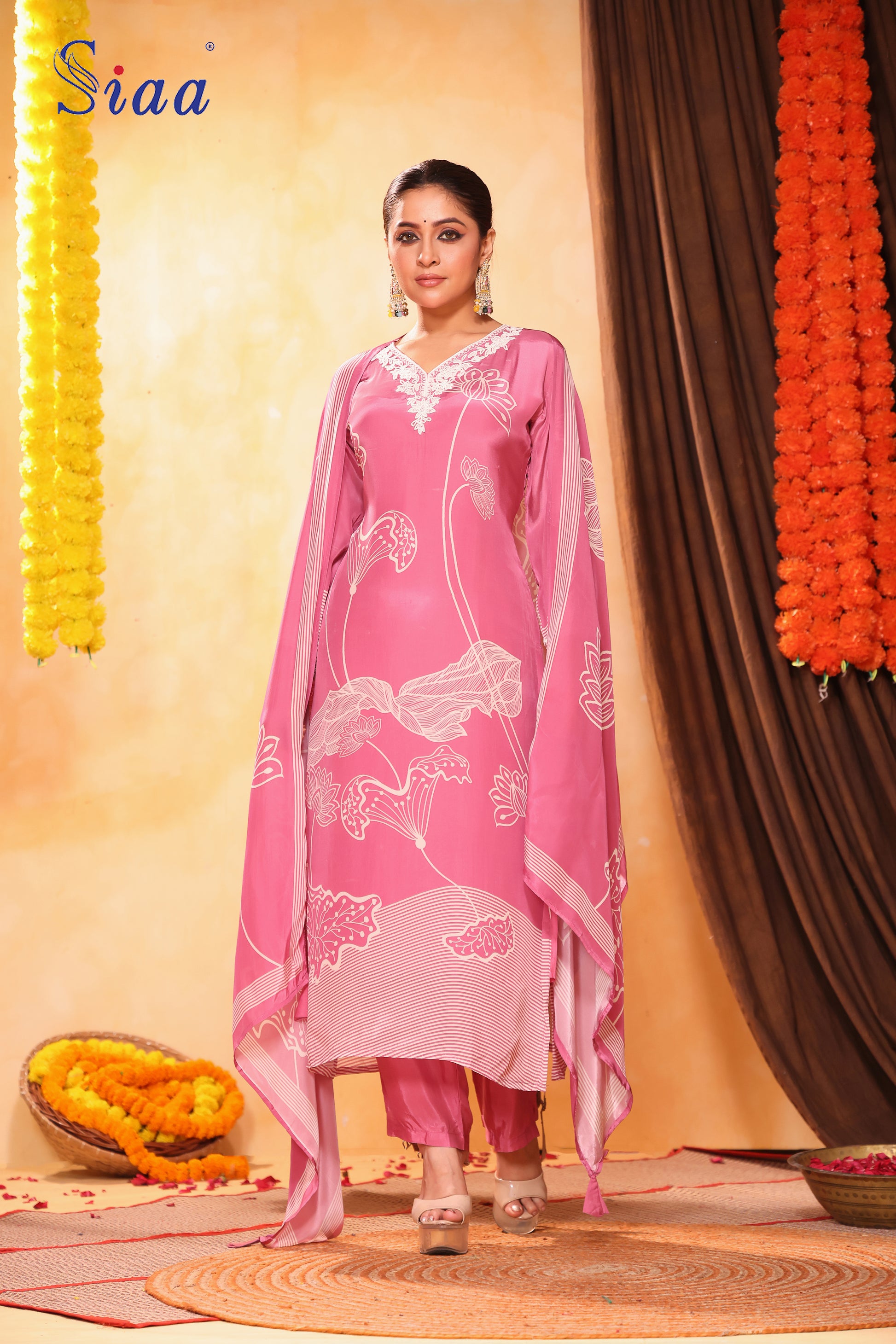 PF8365A Ethnic Clothing Festive Collection Kurta Sets Printed Silk