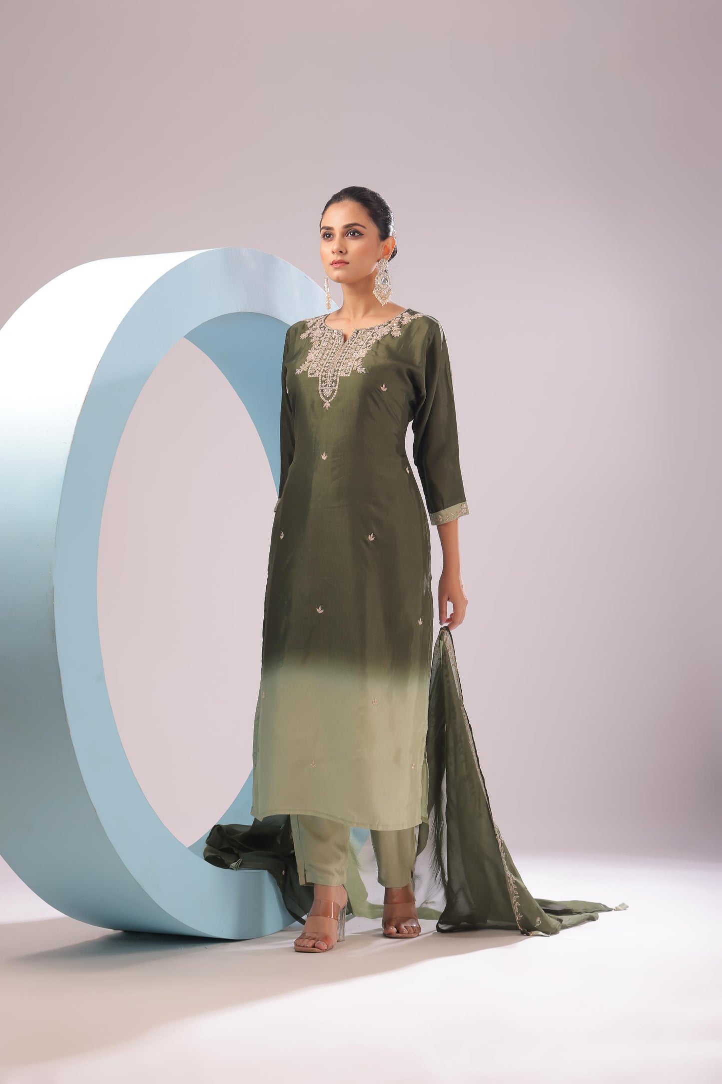 PF8474 Kurta Ethnic Clothing Festive Collection fresh Release Hand Embroidery Kurta Sets Silk