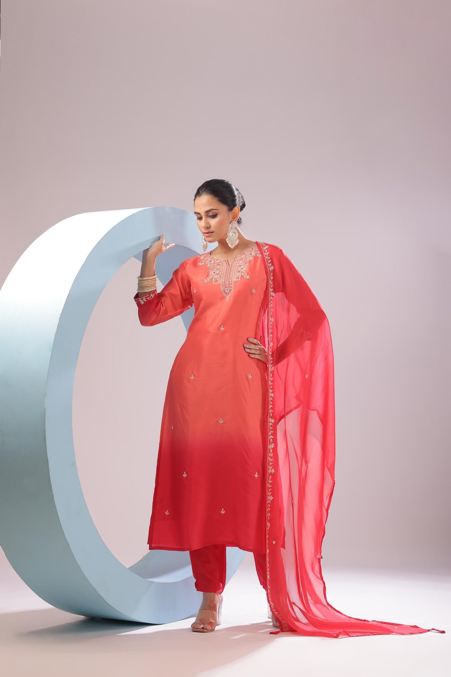 PF8474 Kurta Ethnic Clothing Festive Collection fresh Release Hand Embroidery Kurta Sets Silk