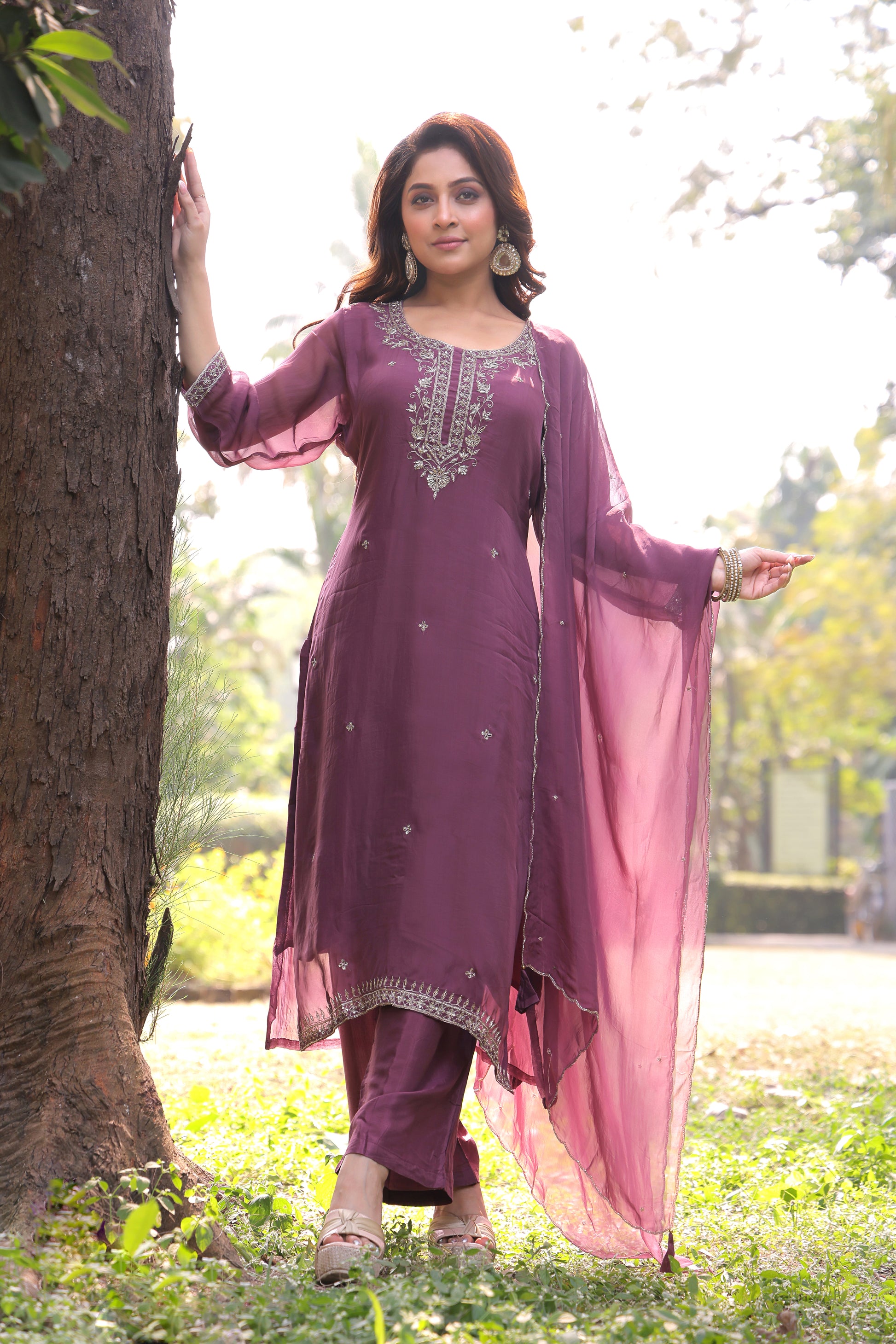 PF8567 - , Kurta , Ethnic Clothing Festive Collection fresh Release Hand Embroidery Kurta Sets Silk