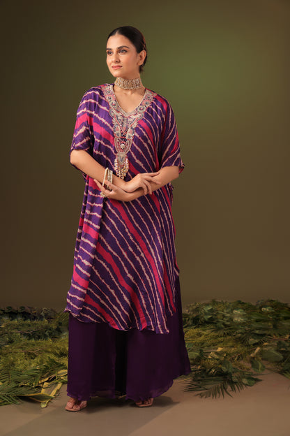 PF8785 - , , Bandhej Ethnic Clothing Festive Collection fresh Release Hand Embroidery Indo-Western KAFTAN Kurta Sets Printed Silk Trending Collection