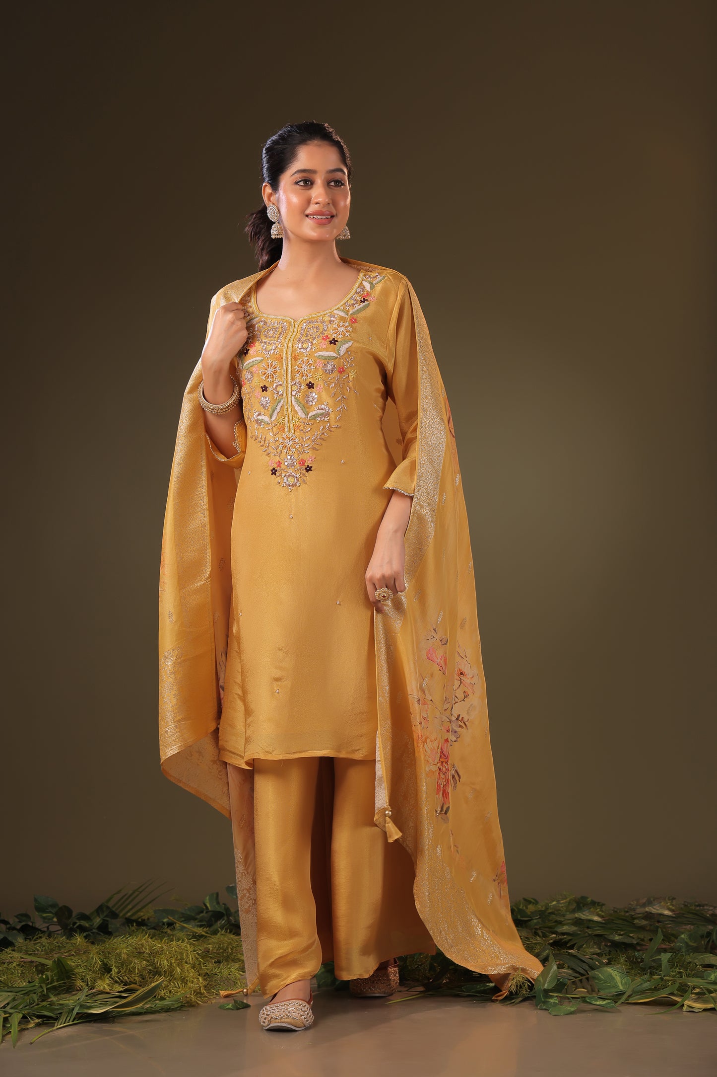 PF8828 - , , Ethnic Clothing Festive Collection fresh Release Hand Embroidery Kurta Sets Shararas Silk Trending Collection