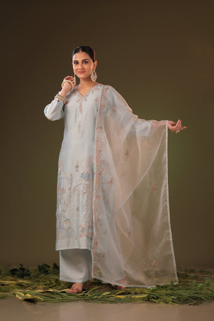 PF8847 - , , Ethnic Clothing Festive Collection fresh Release Hand Embroidery Kurta Sets Silk Trending Collection