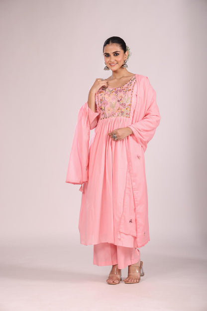 Cotton Kurti Set with Pant & Dupatta – Printed, 3 Pc