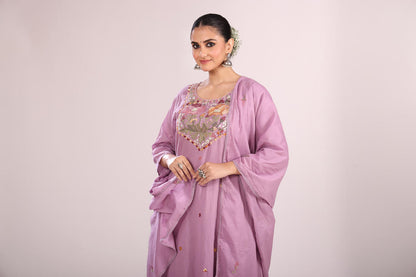 Cotton A-Line Kurti – Hand Embroidery, Contemporary Style