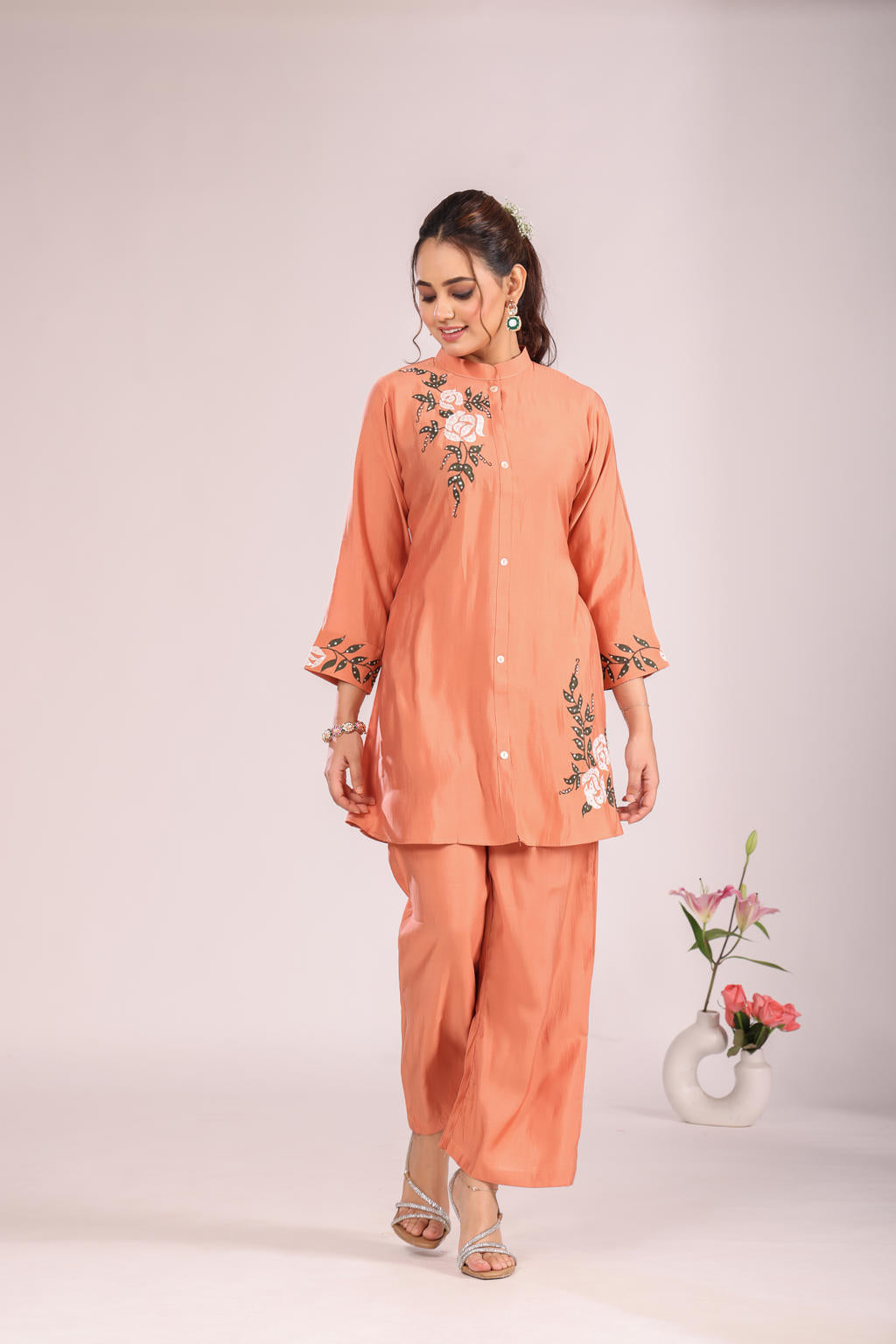 Cotton 2 Pc Cord Set – Kurti with Pant