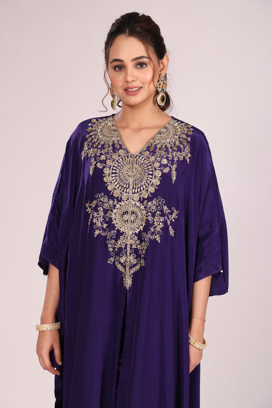 Purple Kurti Pant Cord Set – 2 Pc Contemporary Ethnic Wear