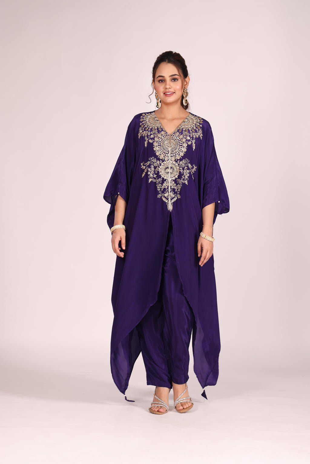 Purple Kurti Pant Cord Set – 2 Pc Contemporary Ethnic Wear