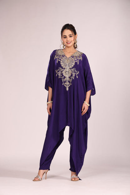 Purple Kurti Pant Cord Set – 2 Pc Contemporary Ethnic Wear