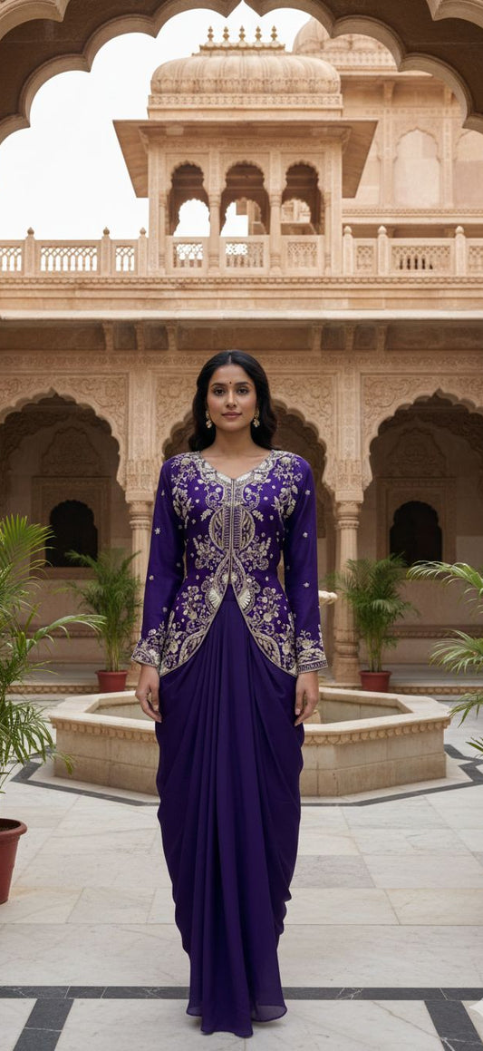 Drape skirt and Jacket