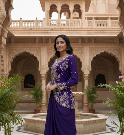 Drape skirt and Jacket