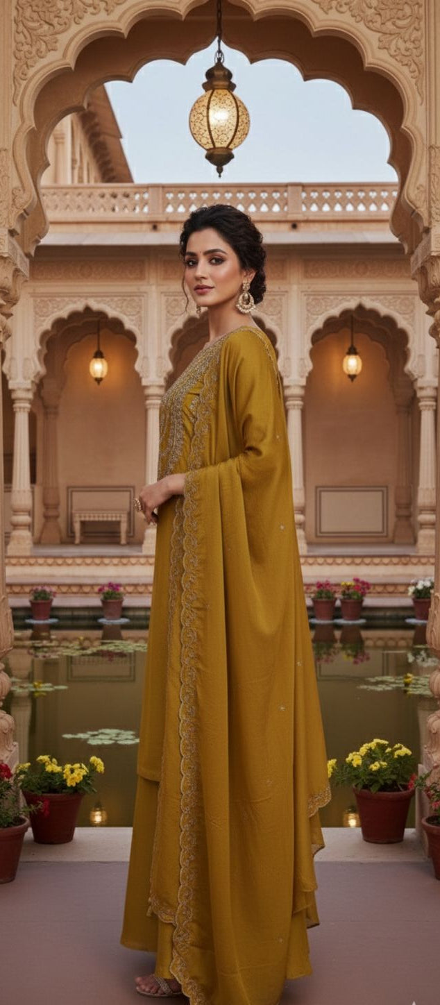 3pc Kurti Dupatta with Divider