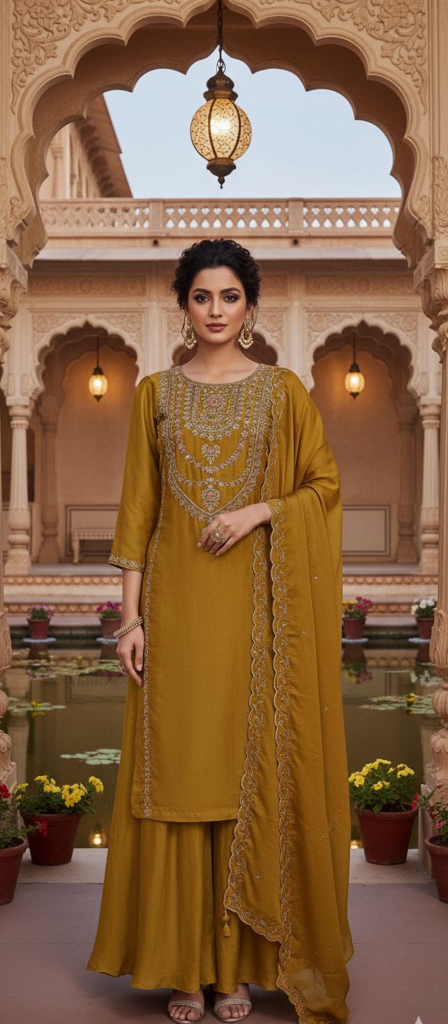 3pc Kurti Dupatta with Divider