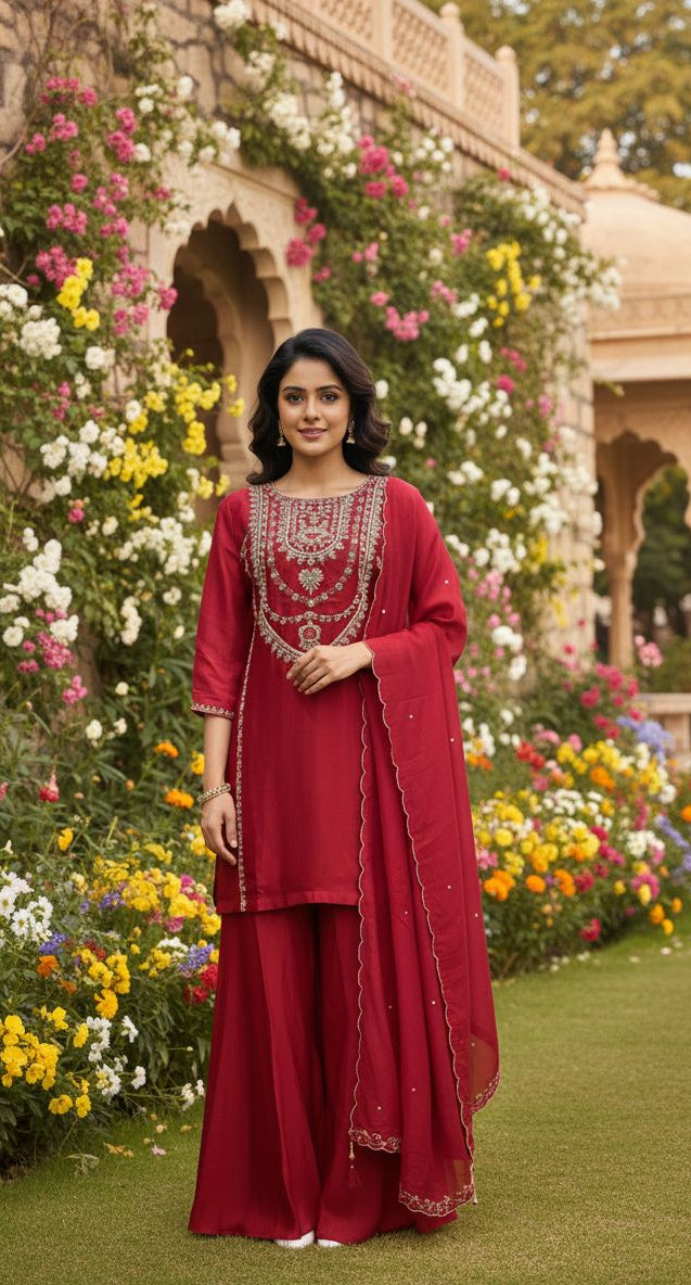 3pc Kurti Dupatta with Divider