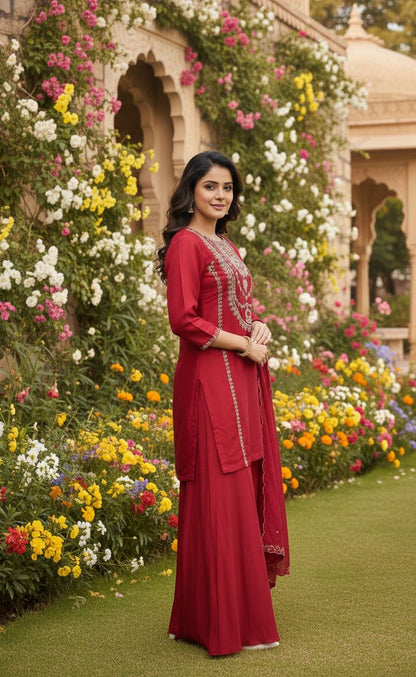 3pc Kurti Dupatta with Divider