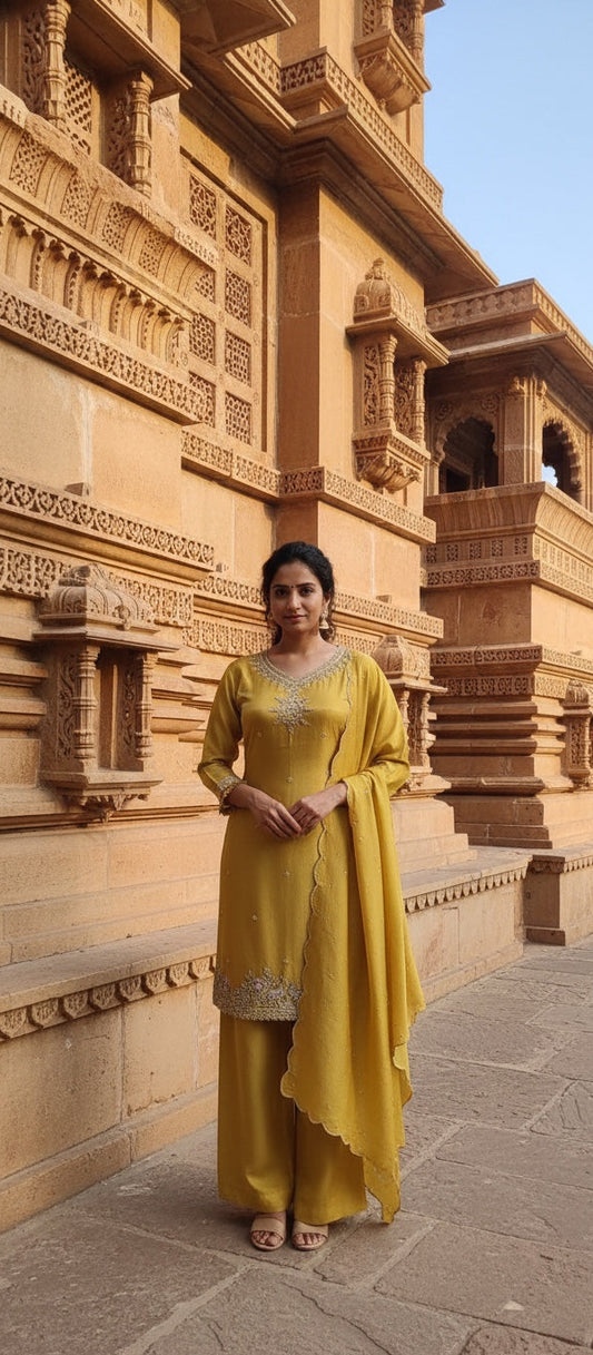 3 Pc Kurti Sharara Dupatta