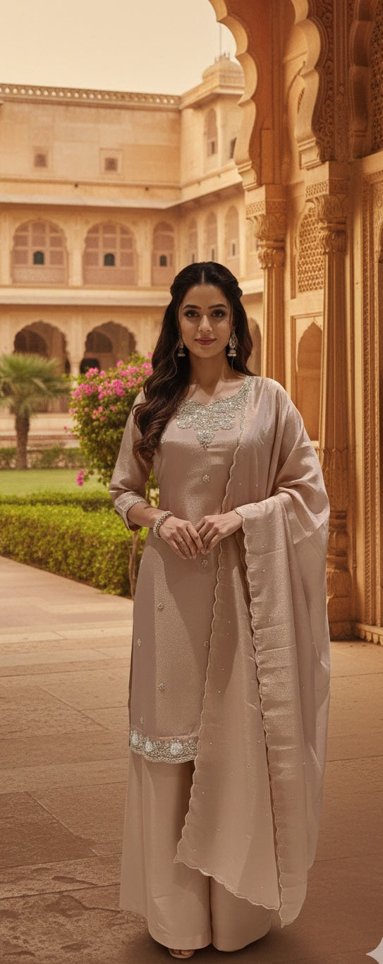 3 Pc Kurti Sharara Dupatta