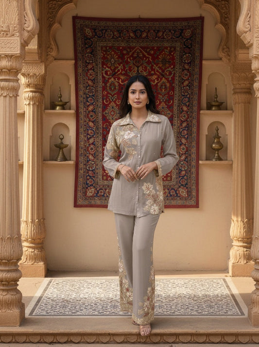 Shirt collar Co-Ord Set