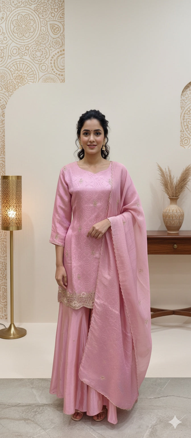 Short Kurta, Dupatta & Kali Skirt