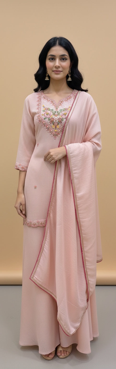 3 Pc Kurti, Sharrara, Dupatta