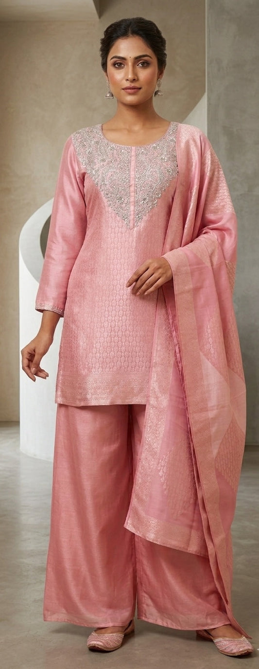 3 Pc Kurti, Sharrara, Dupatta