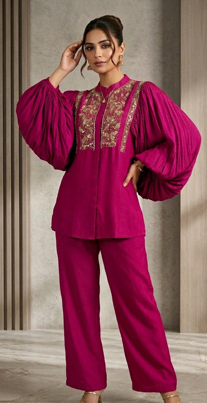 Giant Puff Sleeve Co-Ord Set.