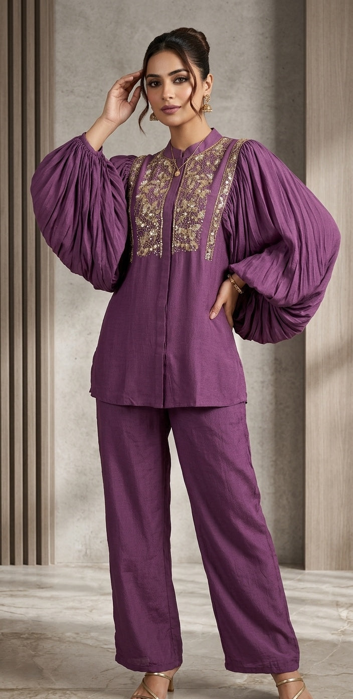 Giant Puff Sleeve Co-Ord Set.