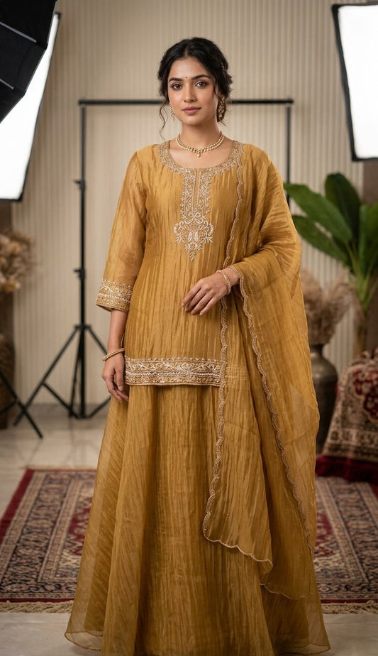 Short Top, Skirt & Dupatta.