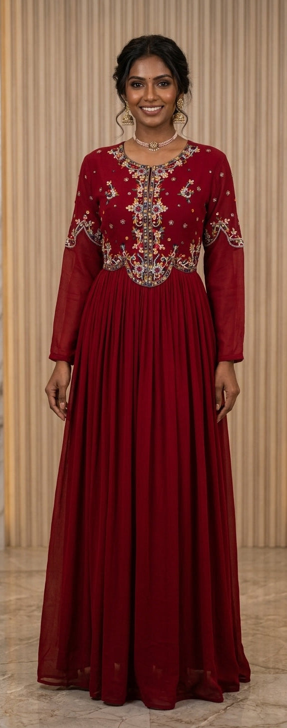 Anarkali Gown.
