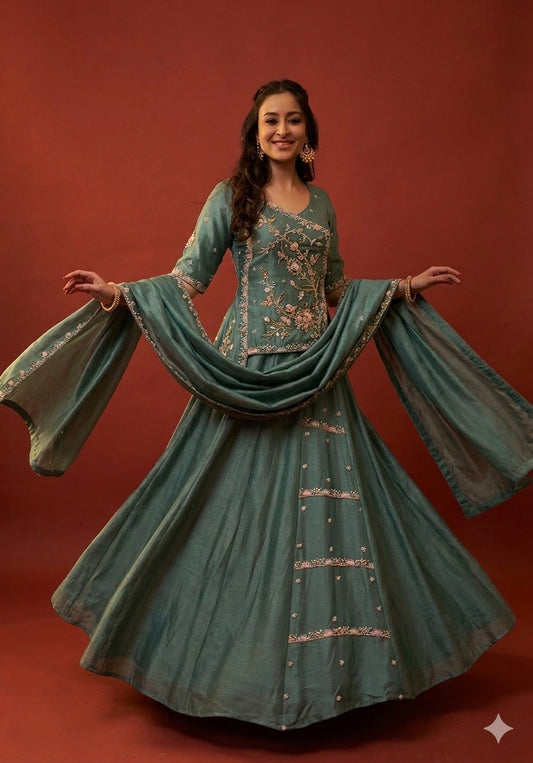 Asymmetric Tunic with Paneled Skirt.